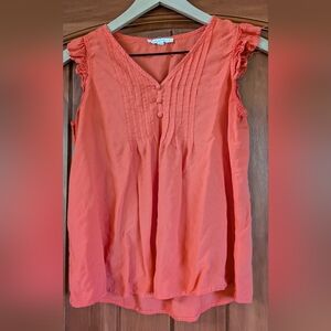 Fun 2 Fun Pink Pleated Bib Collar Blouse
